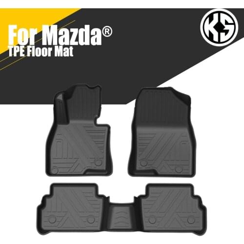 Car Floor Mats For Mazda ATENZA Mazda 3 CX4 CX5 CX30 TPE Rubber Waterproof Non-Slip Fully Surrounded Floor Mat Refit