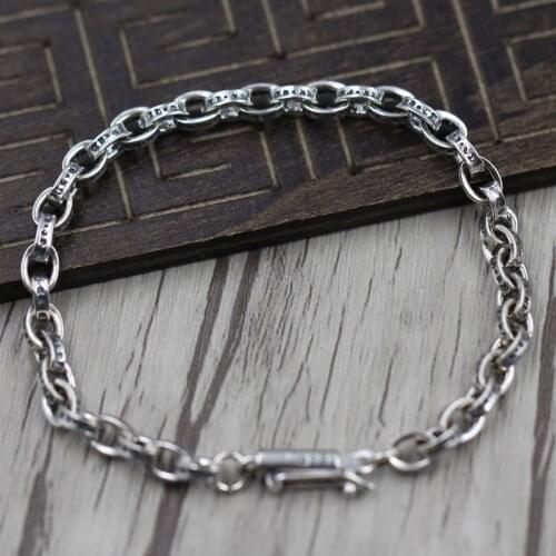 Thai Silver Personality Couple Bracelet Sterling Silver 925 Jewelry Retro Punk Price