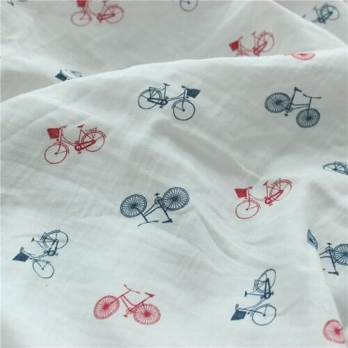 Pure Cotton Double-layer Gauze Wash Cotton Printed Fabric Soft Breathable Childrens Fabric
