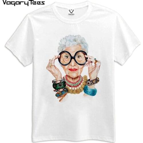 2019 Casual Tumblr Old Women Print T Shirt men O-neck Short Sleeve Tops For men Kawaii Tshirt