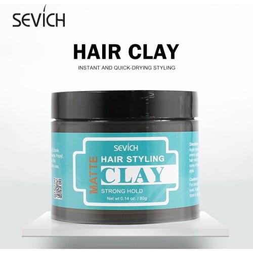 80g Sevich Hair Clay Hair Styling Matte Lasting Stereotype Matte Clay Strong Hold Easy Wash Convenient Smooth
