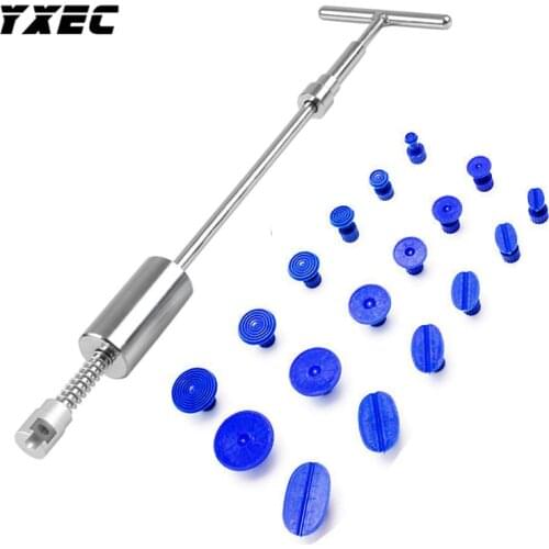 Auto Repair Tool Car Dent Repair Dent Puller Kit 2 in 1 Slide Hammer Reverse Hammer Glue Tabs Suction Cups Tools