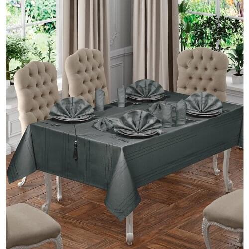 Lux Colber Table Cloth Set 12 Personality Table Cloth Wedding Decoration Banquet Dinning Table set New Year Christmas Desk Set