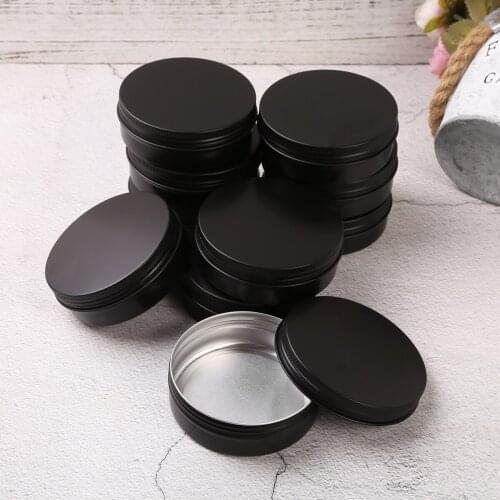 10Pc Metal Aluminum Jars Sealing Storage Mini Pots DIY Lotions Balms Candle Container Candy Tins Portable Jewelry Cosmetic Boxes