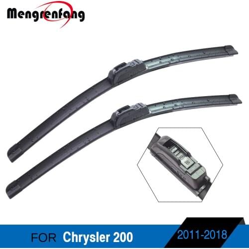 For Chrysler 200 2011-2018 Car Windshield Wiper Blade Soft Rubber Frameless Wiper 2 Pieces
