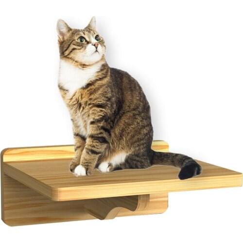 Legendog Pet Hammock Wall Mounted Durable Natural Climbing Frame Cat Suspension Bridge Ladder Solid Hanging Platform DIY Cat Toy