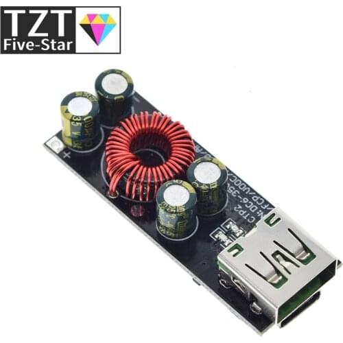 QC4.0 QC3.0 USB Type-C Mobile Phone Quick Charge Adapter 6 -35V Step Down Buck Boost Module for Huawei SCP/FCP Apple PD Qualcomm