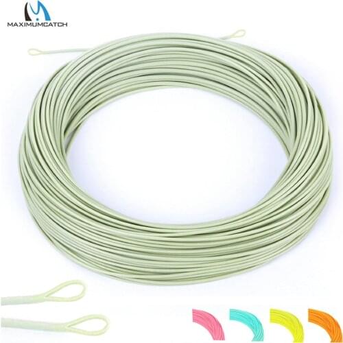 Maximumcatch 100FT 1/2/3/4/5/6/7/8WT Weight Forward Floating Fly Fishing Line With Welded Loops Fly Line