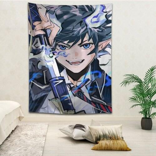 Blue Exorcist Wall Hanging Tapestry Home Party Decorative Tapestries Photo Background Cloth Table Cloth Wall Tapestry