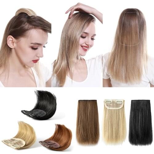 Hair Volume Pads Synthetic Invisible Fluffy Hairpieces Pads Seamless Brown Straight Clip in One Piece Hair Extensions For Women