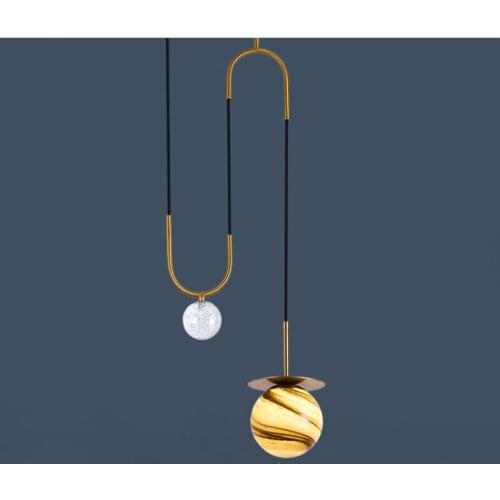 Nordic Pendant Lights Dining Room Bedroom Living Room Hanging Lamp Home Decor Luminaire Suspension E27 Iron Glass Ball Hanglamp