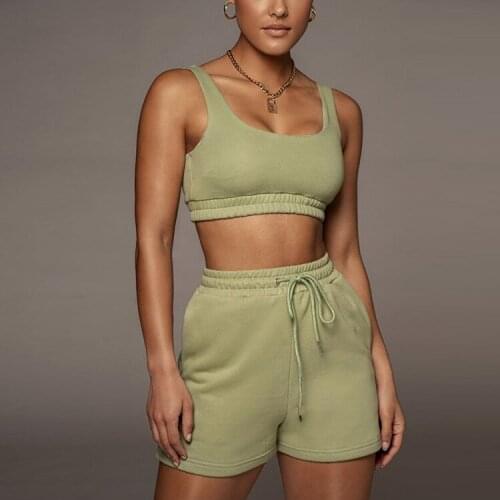 Sports bra shorts two piece running suit womens loose short sleeve suit