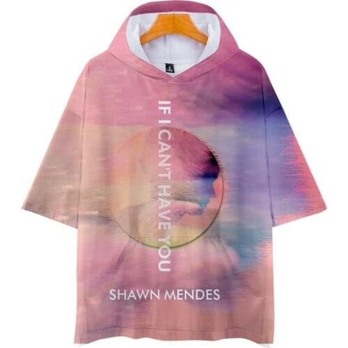 Shawn Mendes 3D Hoodie T-Shirt Men Women Fashion Loose Short Sleeve T-Shirt Streetwear Trendy Casual T Shirt Girl Summer T shirt