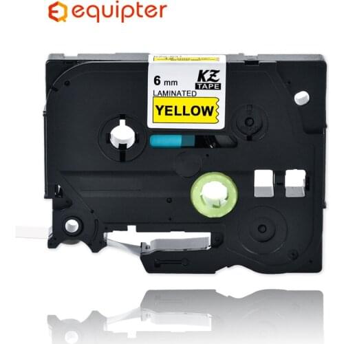 Tze611 6mm Black on yellow Compatible Brother p-touch printers tze-611 tz611 tz-611 tz tze 611 label tape ribbon for ptouch 6mm