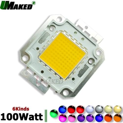 UMAKED High Power LED Chips Full 100W SMD COB Diode 33Mil Epistar Light chips Warm/White/Cool For led Floodlight Spotlights DIY