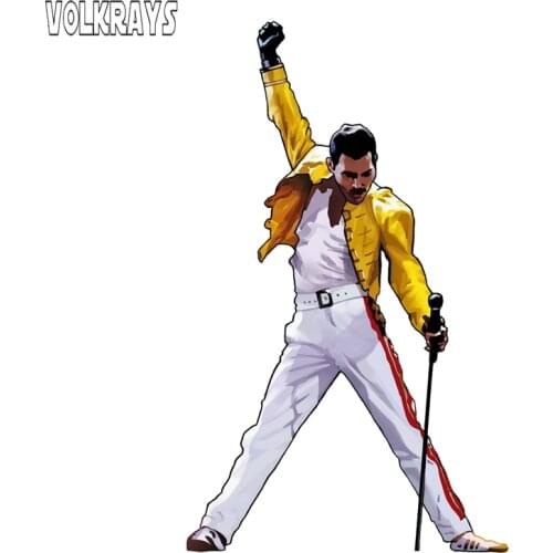 Volkrays Colored Car Sticker Freddie Mercury Vinyl Decal Car Window Wall Sticker Bohemian Rhapsody Queen,18cm*12cm