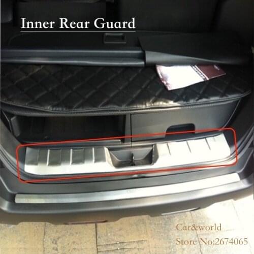 For Nissan X-Trail T31 Rear Bumper tail Door Sill Tailgate Cover trim Protector X Trail 2008 to 2013 Stainless Steel Car-styling