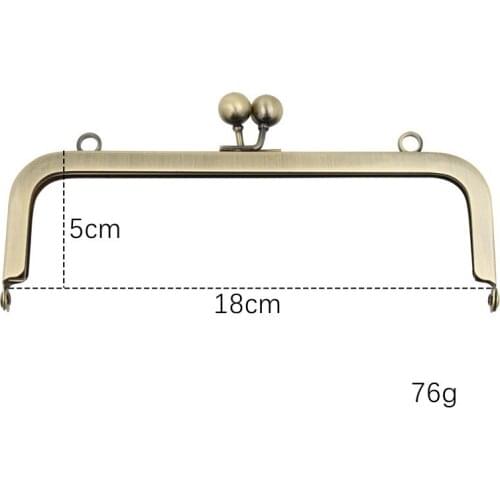 18cm no knurling purse frame screws fixed women DIY bag making metal clasp straight 10pcs/lot