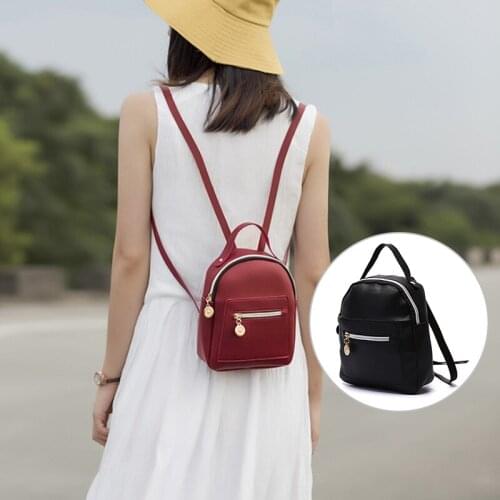 Women PU Leather Shoulder Bag For Teenage Girls Kids Fashion Small Bagpack Female Ladies School Backpack Mini Backpack