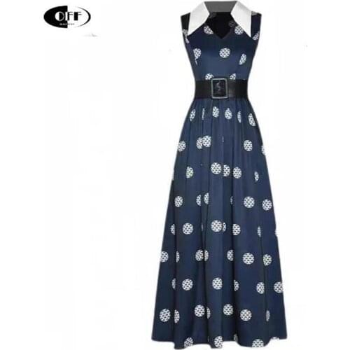 Designer Runway Midi Tank Dresses For Women Summer Womens Fashion Party Evening Elegant Chic Dot Print Sleeveless Vest Dress ZA