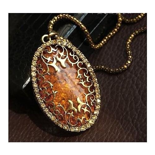 RED SNAKE European and American vintage jewelry hollow Women long necklace