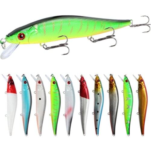 10pcs/lot minnow Fishing Lure 14cm 23g Floating Isca Artificial plastic Hard Bait Wobblers Bass Pike Pesca carp Fishing Tackle