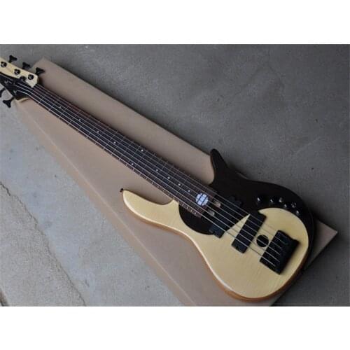 Yin and yang 6 strings ASH body Electric Bass Guitar with Rosewood Fingerboard Black hardware,Offer customized