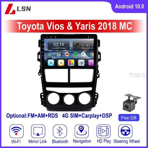 9" Android 10 For TOYOTA VIOS & YARIS 2018 MC Multimedia Video GPS Navigation Car Radio Navi Player Auto Stereo DVD Automotive