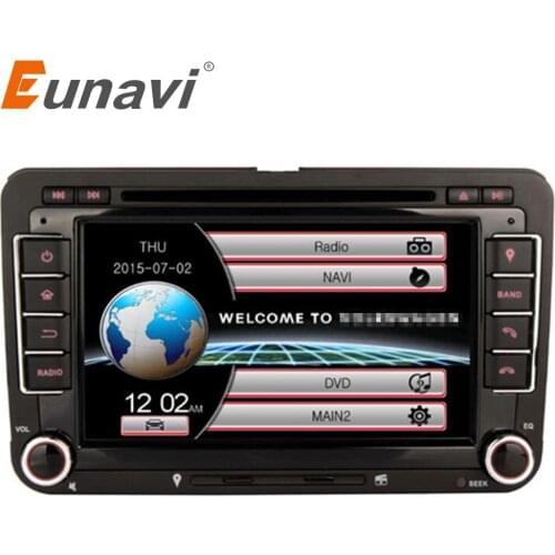 Eunavi 2 Din Car DVD Player For VW GOLF POLO JETTA MK5 MK6 PASSAT B6 SKODA TOURAN With 3G USB GPS BT IPOD FM RDS mirror link swc