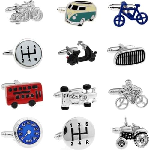 Free shipping Bicycle Cufflinks blue/black color novelty bike design copper material cufflinks whoelsale&retail