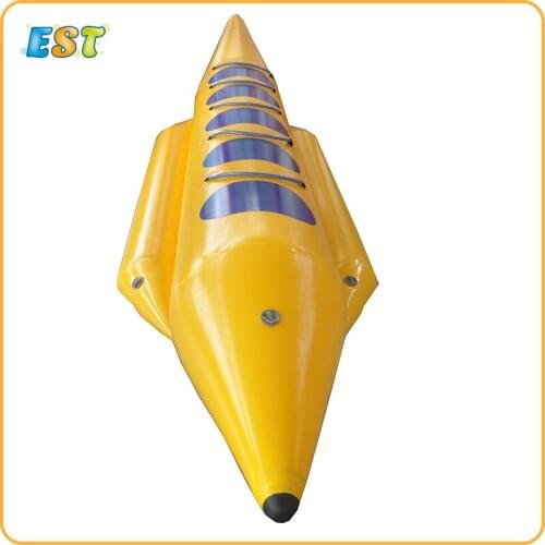 Free air pump commercial adult inflatable fly fish inflatable banana boat summer water park floating toys