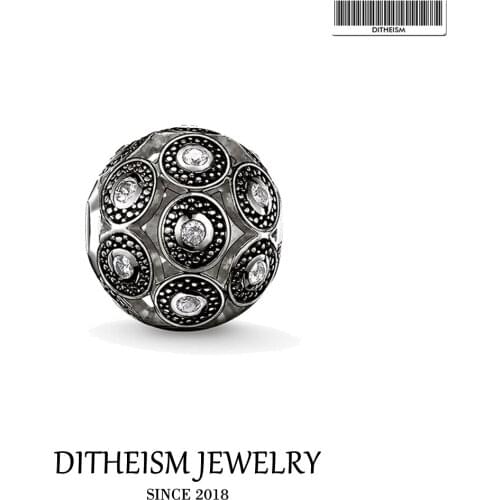 DIY Beads Art Deco Black 5mm Hole,2018 Fashion Silver Jewelry Trendy Gift For Women Men Boy Girl Fit Bracelets Necklace Choker