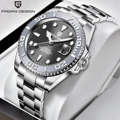 PAGANI DESIGN Men Mechanical Watch Top Brand Luxury Automatic Watch Stainless Steel Sport Waterproof Men Watch relogio masculino