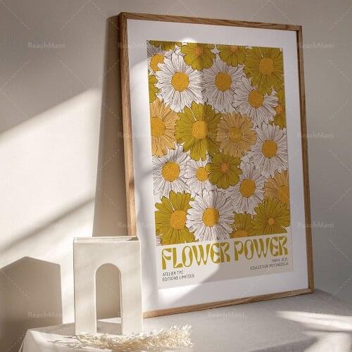 70s flower print | flower 60s 70s hippies mid-century modern abstract illustration poster | pastel purple pastel art print vinta