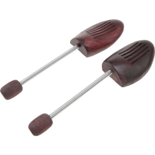 Wooden Shoe Tree Stretcher Expander Shaper Keeper with Tension Spring Coil