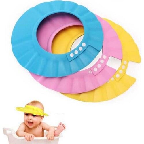 2Pcs Baby Shower Cap Children Shampoo Bath Wash Hair Shield Hat Soft & Adjustable