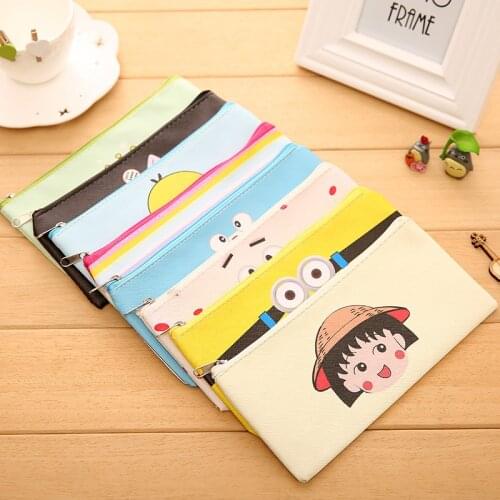 DL The new pencil box kindergarten student stationery gift creative cartoon canvas bag learning stationery cartoon bag
