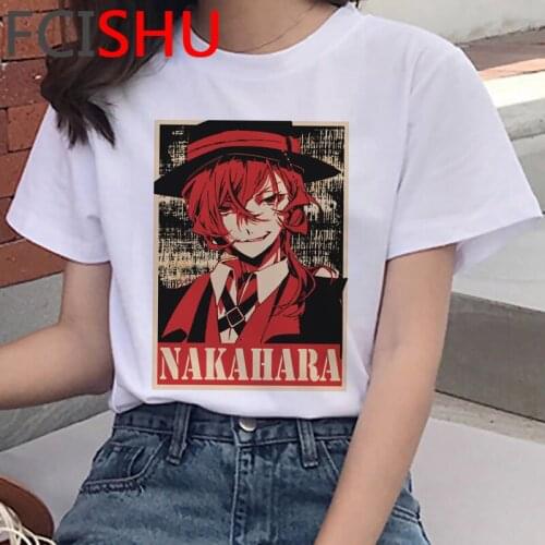 Bungou Stray Dogs tshirt men 2021 plus size print japanese ulzzang clothes top tees aesthetic white t shirt