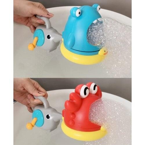 Bath Bubble Toys for Toddler Blower Bathtub Pool Toys for Baby and Kids Crab Shark Bubble Machine Bath Toys