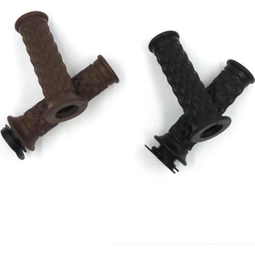 Brown Style Motorcycle Handlebar Hand Grip for Cafe Racer Retro motorcycle modified universal 22mm handle rubber