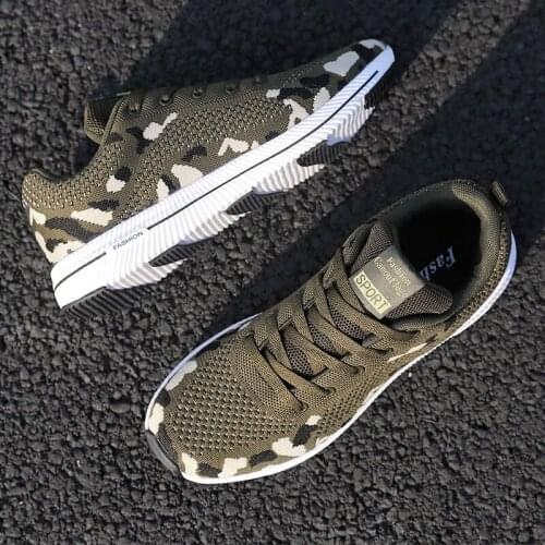 Hot sale Fashion Casual Shoes For Men High quality Breathable Lightweight Lace-up Male shoes Non-slip Camouflage shoes D8-32
