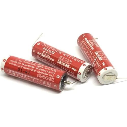 3PCS/LOT New Original Maxell ER6 3.6V 2000mah PLC Battery Lithium Thionyl Chloride Batteries Made in Japan