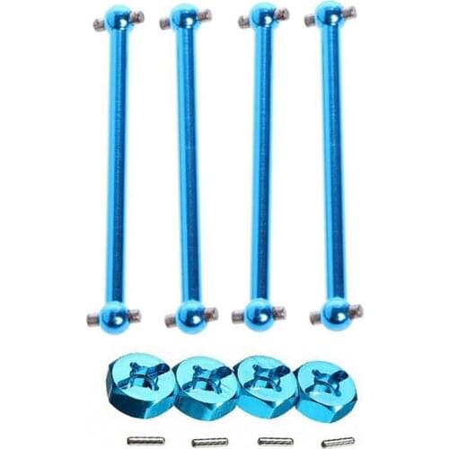 4Pcs Hexagonal Combiner Wheel Rim Hex 7mm 12mm Metal Adapter for 1/18 Wltoys A949 & 4Pcs Metal Dogbone