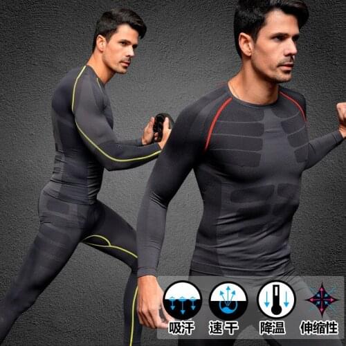 Mens Pro Combat Compression T-shirt Base Layer Jogger Fitness T Shirt Clothing Men Tops Plus Size