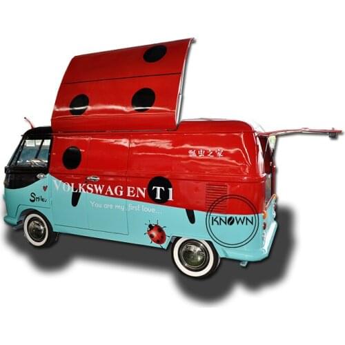 New street food vending cart, electric vintage food truck, mobile food trailer sale