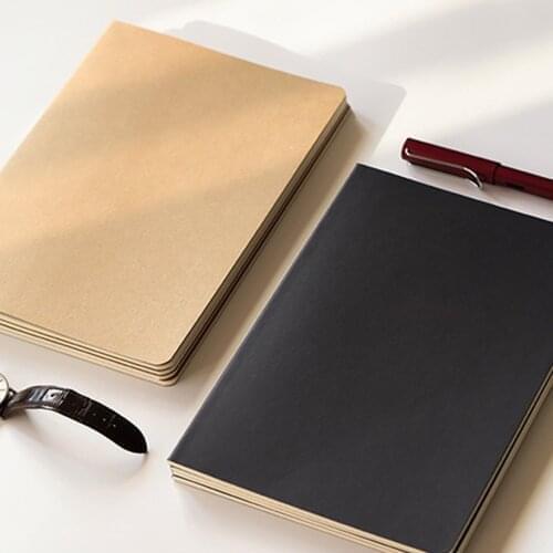 New Simple A5 Kraft Paper Notebook Journal Diary Drawing Notepad For Students Kids Office School Supplies