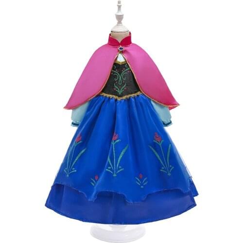 Princess Dress Childrens Long Sleeved Performance Dress Party Girls Shawl Cosplay Christmas Holidays Party Cloak Autumn