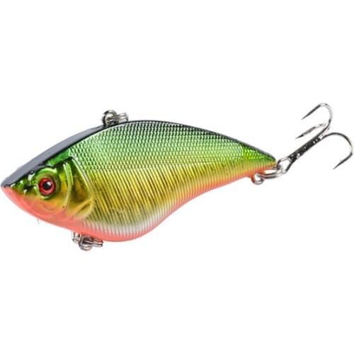1Pcs VIB Fishing Lure 7cm 14.5g Artificial Hard Baits Sinking Rattling Vibration Crankabit Wobbler Good Treble Hooks Tackle