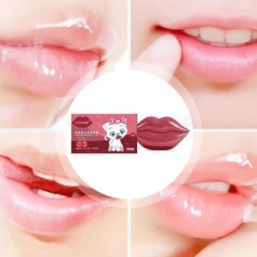 Crystal Collagen Lip Mask Pads Lip Care Moisture Essence Gel Lip Patches Repair Lips Lines Wrinkle Mask Aging Anti Q7V2