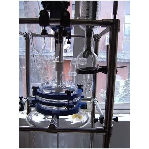 10L,Jacketed Glass Reactor, Reaction vessel,10000ml Chemistry Tank
